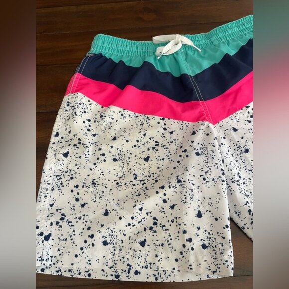 Chubbies Men’s Medium Swim Trunks 7” Inseam Colorblock Splatter Print - Picture 2 of 5